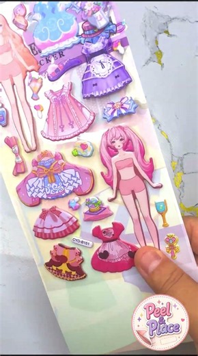 💕 Adorable Dress Up Sticker Collection | New Sticker Set