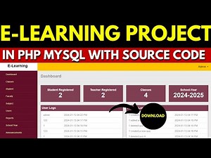 E-LEARNING PROJECT 💻 | E-Learning Project in PHP MySQL with Source Code 🌐 | Project-30 | PHP PROJECT