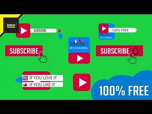 BEST GREEN SCREEN SUBSCRIBE BUTTONS EVER!