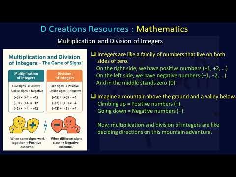 Integers, add, subtract, multiply, divide, Maths, number line, Mathematics, D Creations Resources