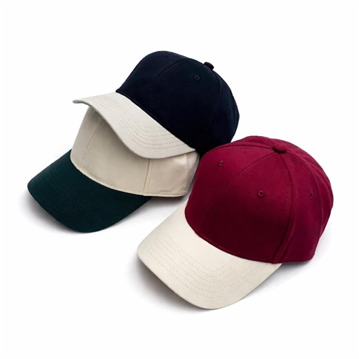 Six Panel Baseball Hat | Two Tone Cap – Classic Cotton Adjustable Hat - Etsy