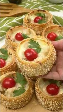 Mehmonbop “Julyen somsa” tayyorlash / Жульен с курицей и грибами в корзиночках!