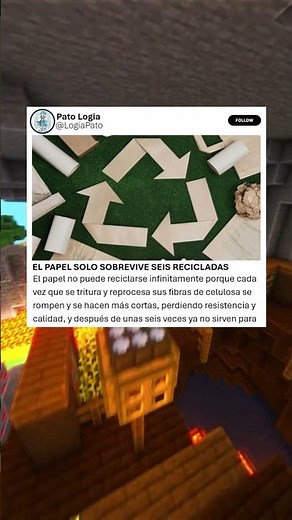 PAPER ONLY SURVIVES SIX RECYCLES