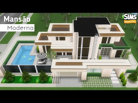 Mansão moderna ⚪🌴 Tutorial de construção e tour pela decoração The Sims Freeplay/Caio Sims