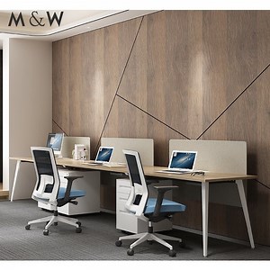 [Hot Item] Standard Size Modern Design 6 Seater Bench Cluster General Use Modular Office 3 Person Workstation
