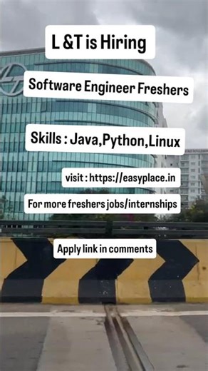 Software Engineer Freshers | L & T is hiring for freshers | Python , java , linux skills #freshers