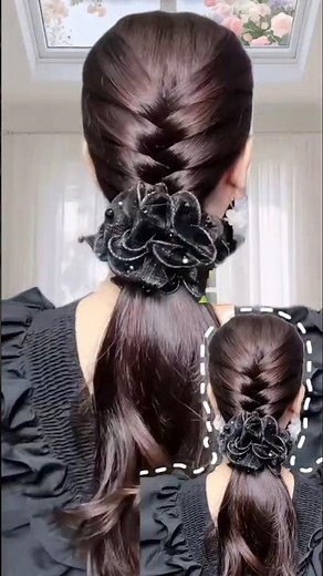 ✨How to braid a fishtail braid beautifully? Just learn one simple technique to create a #hairstyle