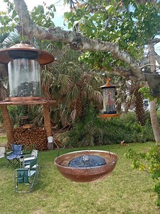 Copper Sparkle Solar Bubbling Water Fountain: Hanging Bird Bath, Garden Decor - Etsy