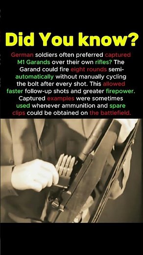 German Soldiers Wanted This American Rifle #m1garand #m1garandhistory #ww2rifle
