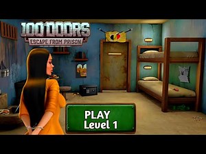 100 Doors Escape from Prison Level 1 Walkthrough | Easy Win