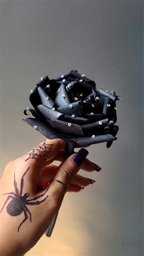 DIY Black Rose/How to make a Rose/Flower Making With Paper #diy #craft #shortsviral