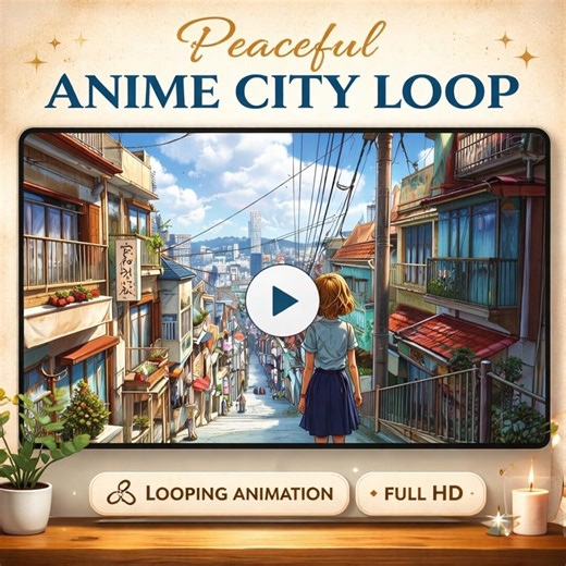 Tokyo Anime City Background Loop | Neon, Rain, Tokyo Video | Animated Screen for Streaming, Wallpaper, Vtubers - Etsy