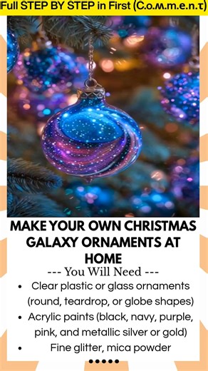 Make Your Own Christmas Galaxy Ornaments at Home Looking for a festive craft that’s both creative and cosmic? These DIY Christmas Galaxy Ornaments are dazzling, dreamy, and perfect for adding a celestial touch to your holiday décor. With swirling colors, shimmer, and a touch of glow, each ornament becomes a tiny galaxy sparkling on your Christmas tree. | Kira Recipes