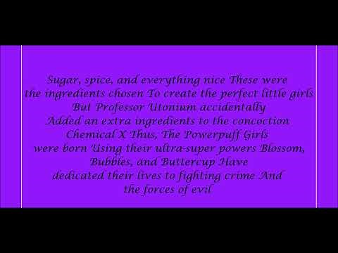The Powerpuff Girls Theme Song Lyrics