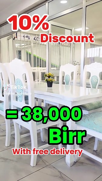 የዋንዛ ዳይኒጋችን ላይ እዉነተኛ ቅናሽ አርገናል #discaunt #diningtable #temefurniture