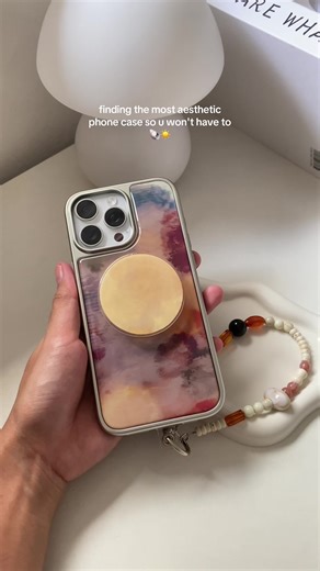 Stylish Marble Phone Case with Pop Socket and Lanyard