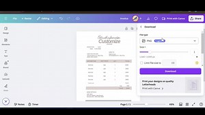 Modèle de facture modifiable : design minimaliste pour Canva, Word, PDF - Etsy France