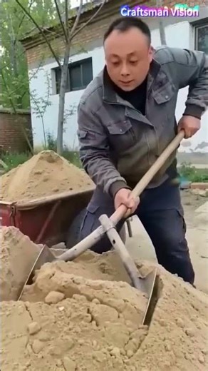 Self made labor saving double headed shovel