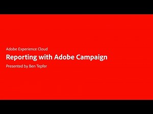 Reporting with Adobe Campaign: A Marketer's Guide for Using Dynamic Data