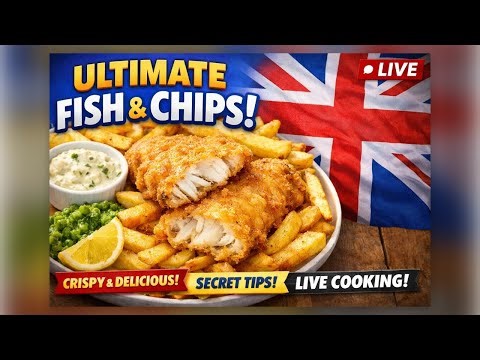 ULTIMATE Fish and Chips LIVE 🍟 | Crispy British Fish & Chips Recipe + Secrets to Perfect Batter