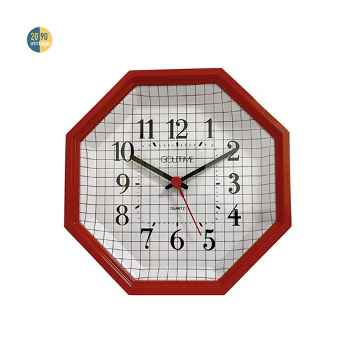 Vintage Postmodern Round Wall Clock, 1980s, Made of Plastic, Glass, and Metal - Etsy
