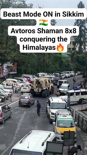 Beast Mode ON in Sikkim! 🇮🇳💪 Avtoros Shaman 8x8 conquering the Himalayas like never before! 🏔️🔥 #ShamanInSikkim #8x8Power #OffRoadLegend #IndiaAdventures #ViralReels | Indian Defence News Site