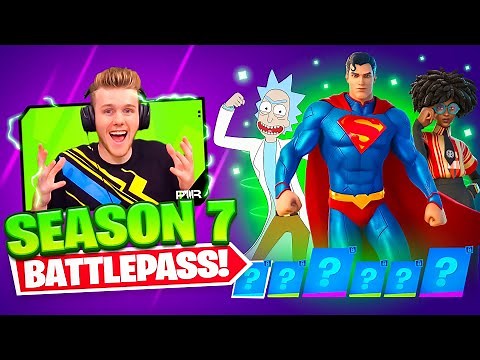 *NEW* SEASON 7 Rick & Morty BATTLEPASS In Fortnite! (Superman + More)