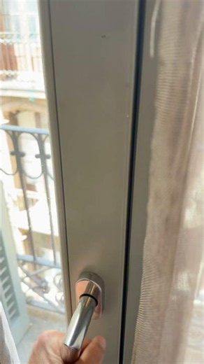 Opening the balcony door to our hotel room. #shorts