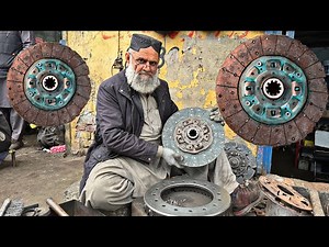 90 Years Old Men Repair Hino Truck Clutch Plate | Old Method Repair Truck Clutch Plate