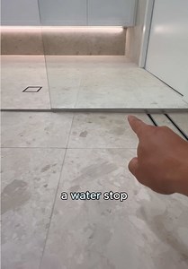 Walk-in Shower Risk: Missing Water Stop Installation