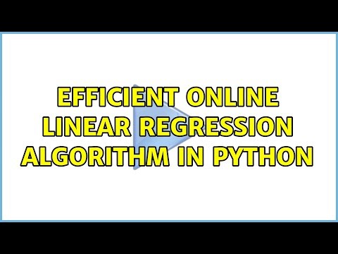 Efficient online linear regression algorithm in python (3 Solutions!!)