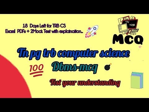💥DBMS MCQ🚀|28 Days Left for TRB CS Exam! PDFs+Mock Test-20mcq#trbexam2025 #computerscience #update