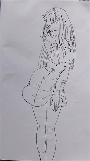 Draw Zero Two #becreative871 #drawing #chikoo #art #ultra #anime #sketch #draw #animes