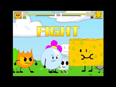 Firey, Leafy, Bubble & Flower vs. Spongy, Rocky, Ice Cube & David (BFDI Final 8 4v4) | M.U.G.E.N