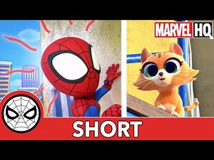 Meet Spidey and his Amazing Friends Short #1 | S.O.S. Kitty | @Disney Junior @Marvel HQ