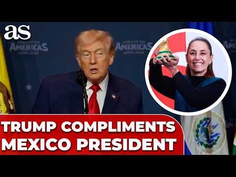 Trump FLIRTS with CLAUDIA SHEINBAUM president of Mexico: "She is a "BEAUTIFUL WOMAN"