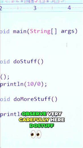 Java Code Execution: doStuff, doMoreStuff & Division by Zero! #shorts