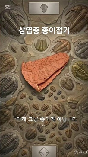 삼엽충 종이접기, 5억년 전 생물 재현 #삼엽충 #종이접기 #오리가미 #고생물 #화석 #취미 #핸드메이드 #origami #shorts