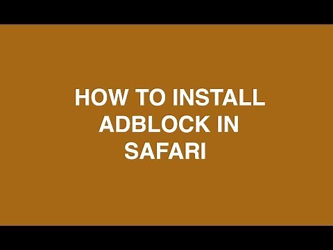 How to install Adblock on Safari