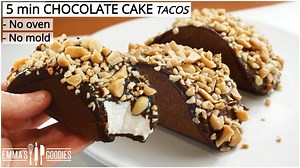 5 minute Soft CHOCOLATE TACOS! No Oven - No mould required 🍫 | Emma's Goodies