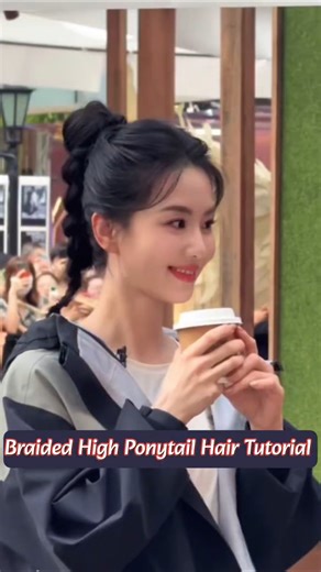 Braids high ponytail hairstyles tutorial #hairstyle #hairtutorial #beautytips#braidhairstyle #shorts