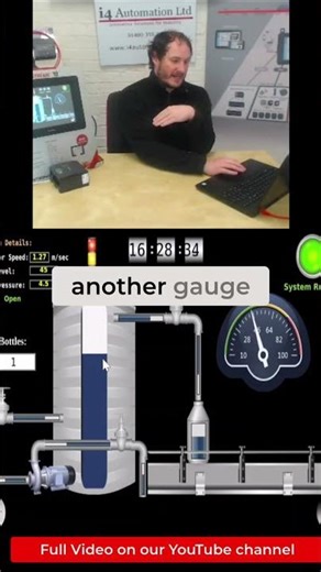 Bottling Plant Simulation: Real-Time HMI & VNC Control #shorts