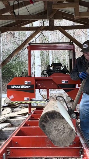 Turning 23th of 28 poplar logs 90 degrees to saw 3rd Slab!