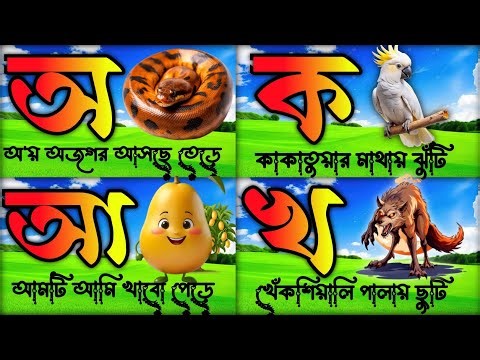Learn Bengali Alphabet & Words for Kids | Bangla Alphabet Learning A to Z | Preschool Bengali