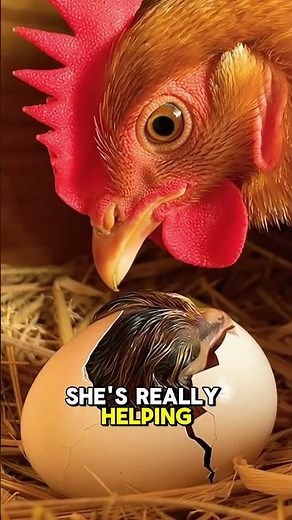 Mother Hen Helps Her Baby Hatch 🐣❤️ (Incredible Moment)