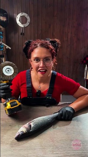 Descaling fish with a drill!
