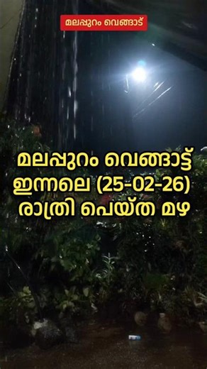 മലപ്പുറം വെങ്ങാട്ട് രാത്രി പെയ്ത മഴ • Rain in Vengad • #shorts #trending #rainvideo • 2Net News