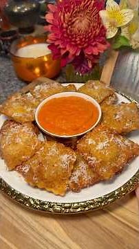 Fried Ravioli with Vodka Sauce♥️#food #recipe #ravioli