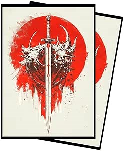 Red-White Guild MTG Card Sleeves - 100 Count Standard Size TCG Sleeves - Compatible with Magic The Gathering, Lorcana - Double Sleeving - Original Art Design, Premium Protection