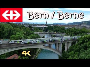 Bern bahnhof / Berne 🇨🇭 SBB Trainspotting Drone Main Station / Suisse Schweiz Switzerland 4K 🚆